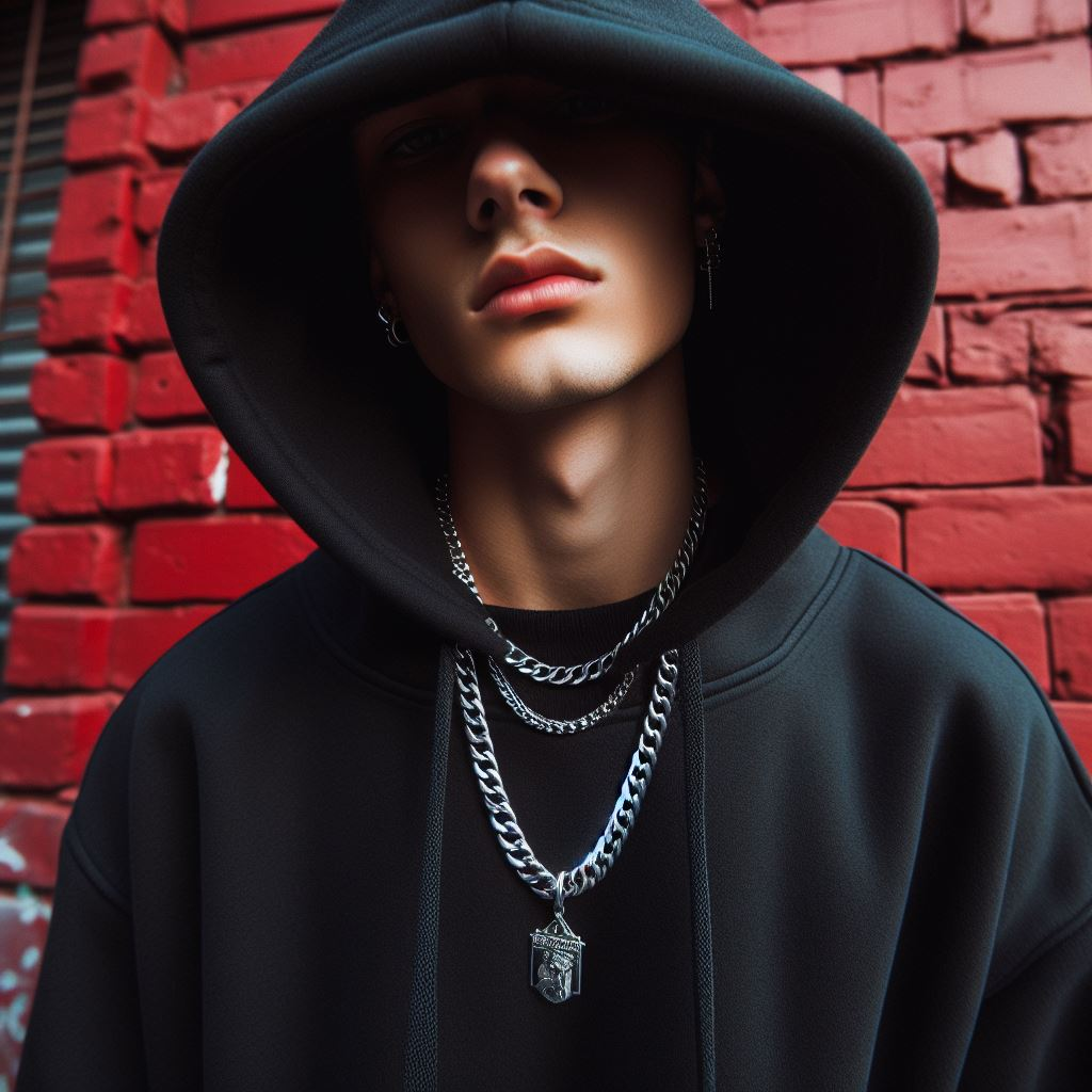 How to wear a Chain with a Hoodie? 3 - blackandwhitehoodie.com